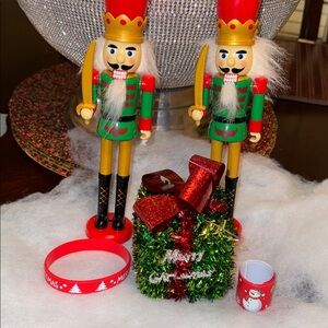 Christmas Bundle | 2 Nutcrackers +Ornament + Holiday Slap & Rubber Bracelets